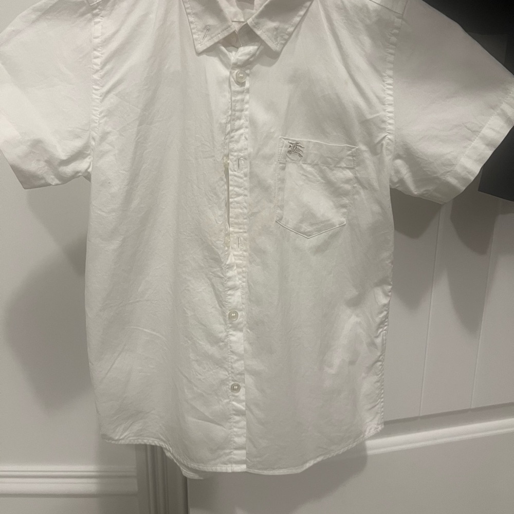 Burberry Kids White Button Down Shirt
